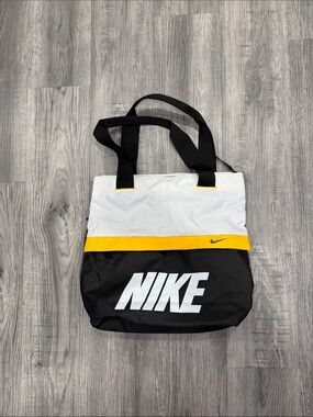 Nike Black, White & Yellow Logo Tote